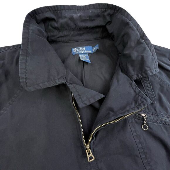 Vintage Polo Ralph Lauren Field Military Jacket XXL Black Buckle Pockets Zip - Picture 3 of 12